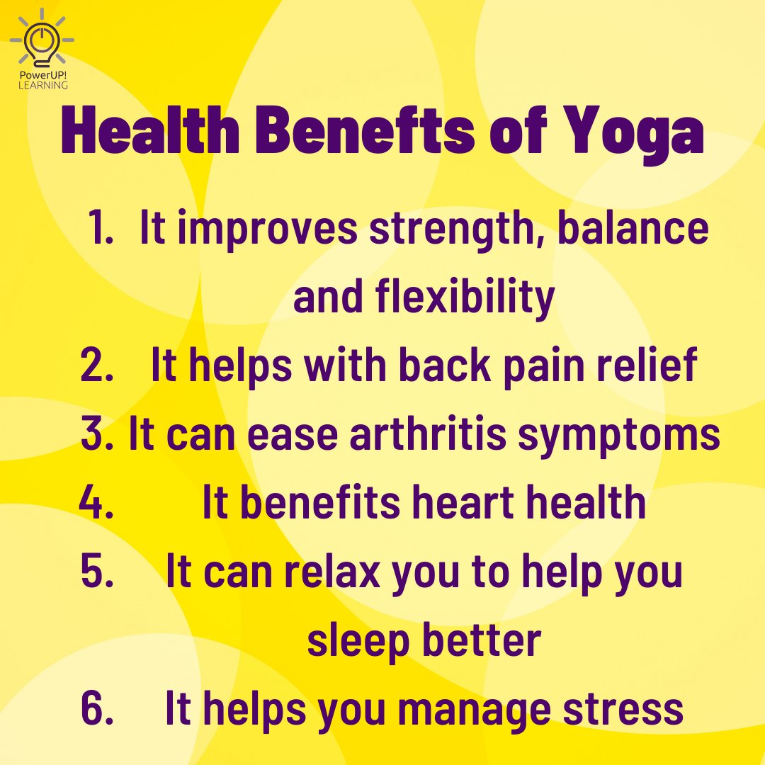 shortcutshari's tweet photo. Did you know tomorrow is International Yoga Day?? Here are some facts about yoga maybe you did not know! #yoga #selfcare #motivationmonday #emPowered #PowerUpLearning #tech #health #activelifestyle https://t.co/6jPaNkQ7kX