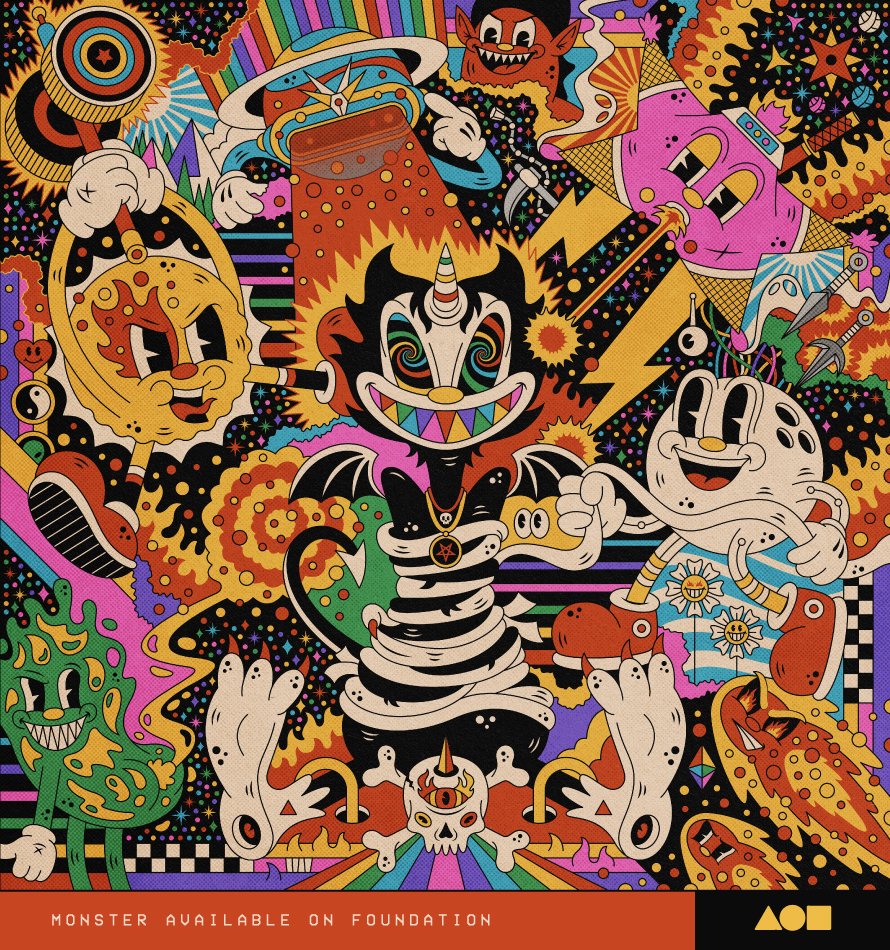 "Monster"
 1/1 - Available on <a href="/foundation/">Foundation 🌐</a>

☠️ foundation.app/@uyo66/sn/20

RT will be much appreciated
#NFT #NFTartist #NFTcollector #FoundationNFT #NFTs #NFTCommunity #NFTdrop #NFTanime