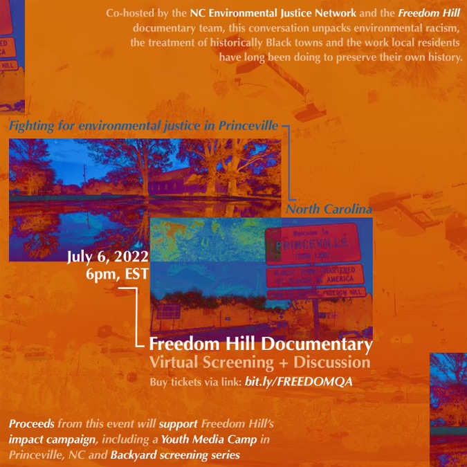 FreedomHillDoc's tweet photo. On behalf of @NCEJN, join @FreedomHillDoc for a virtual screening and discussion on July 6. The screening will begin at 6:00 PM EST.

Learn more and purchase your tickets at https://t.co/06f0JhyHRW. https://t.co/gAgP1kyxFU
