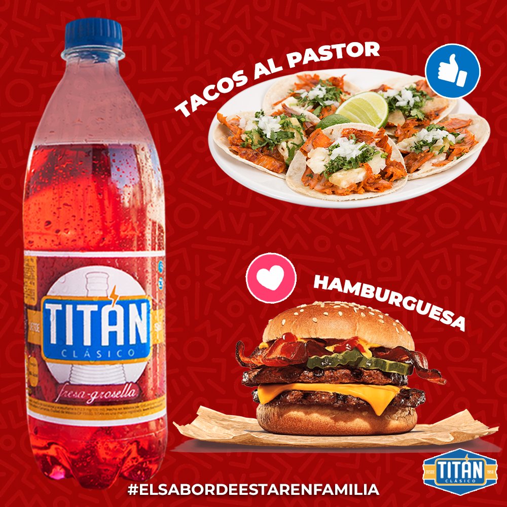 RefrescoTitanmx's tweet image. ¿Cuál sería tu comida ideal para acompañarla con #RefrescoTitán? 🤩🥤🤤   
 
#DeliciosaTradición
#SaludPorLosBuenosTiempos
