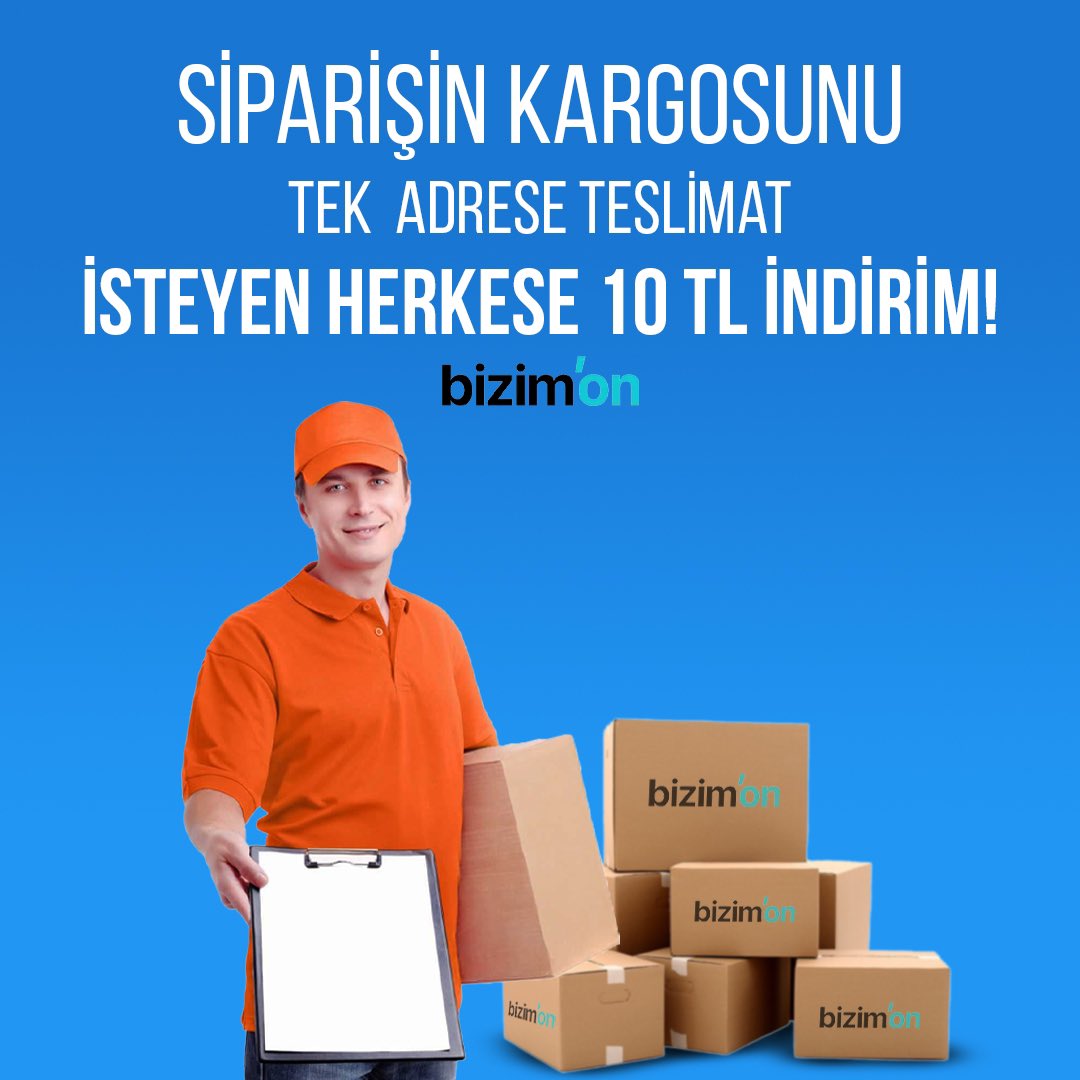 Bizimoncom's tweet photo. Bizimon'dan arkadaşlarınız ile birlikte vereceğiniz siparişin kargosunu aynı tek bir adrese isteyin, kişi başı 10 TL indirim kazanın.

Bizimon'da indirimler saymakla bitmez!
En avantajlı alışverişin yeni adresi https://t.co/TDGRNj521k 🧿

#bizimon #birliktenindirimdoğar https://t.co/GGeeX2i820