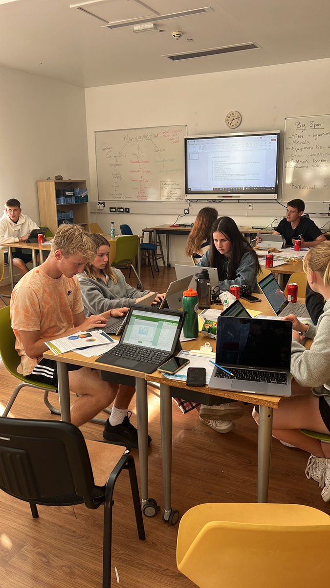 Day 3 - decisions, decisions, decisions. Students have been formulating their NEA projects, along with testing out their methodologies. 
Tomorrow is data collection day. 🌎