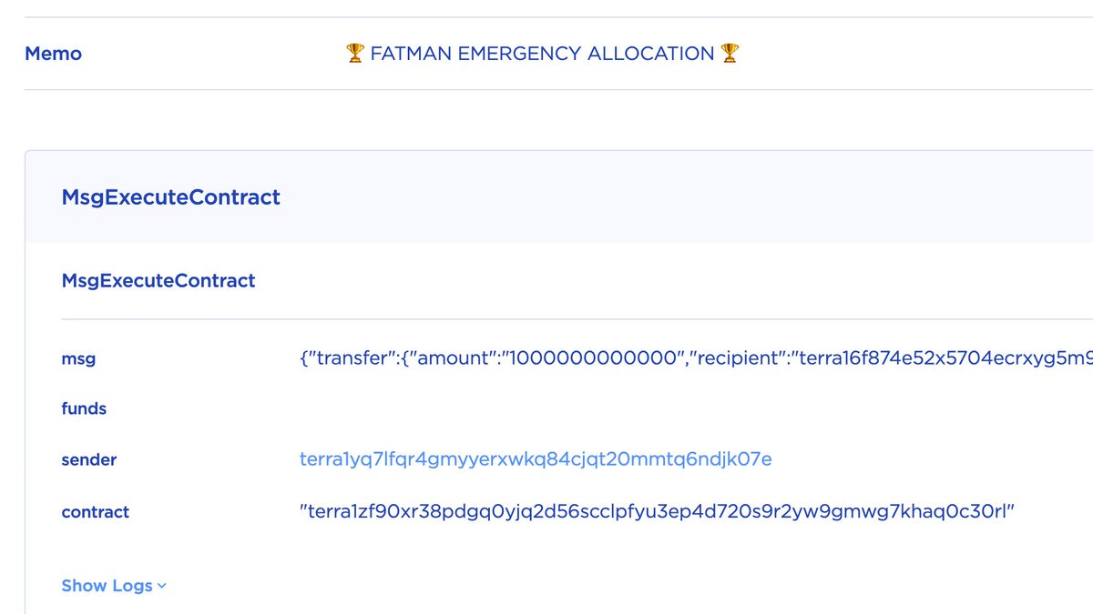FATMANTOKEN's tweet photo. $1,000,000 $FATMAN Emergency Allocation sent to Terra Spaces. FATMAN DAO loves to support the $LUNA Community. Especially feeble low-TVL projects underserved by the big daddy 0.5% Emergency Allocation

We hope the allocation helps feed you this year 🍽️

https://t.co/cF7dA2M3Y7 https://t.co/MrpwPOC0P7