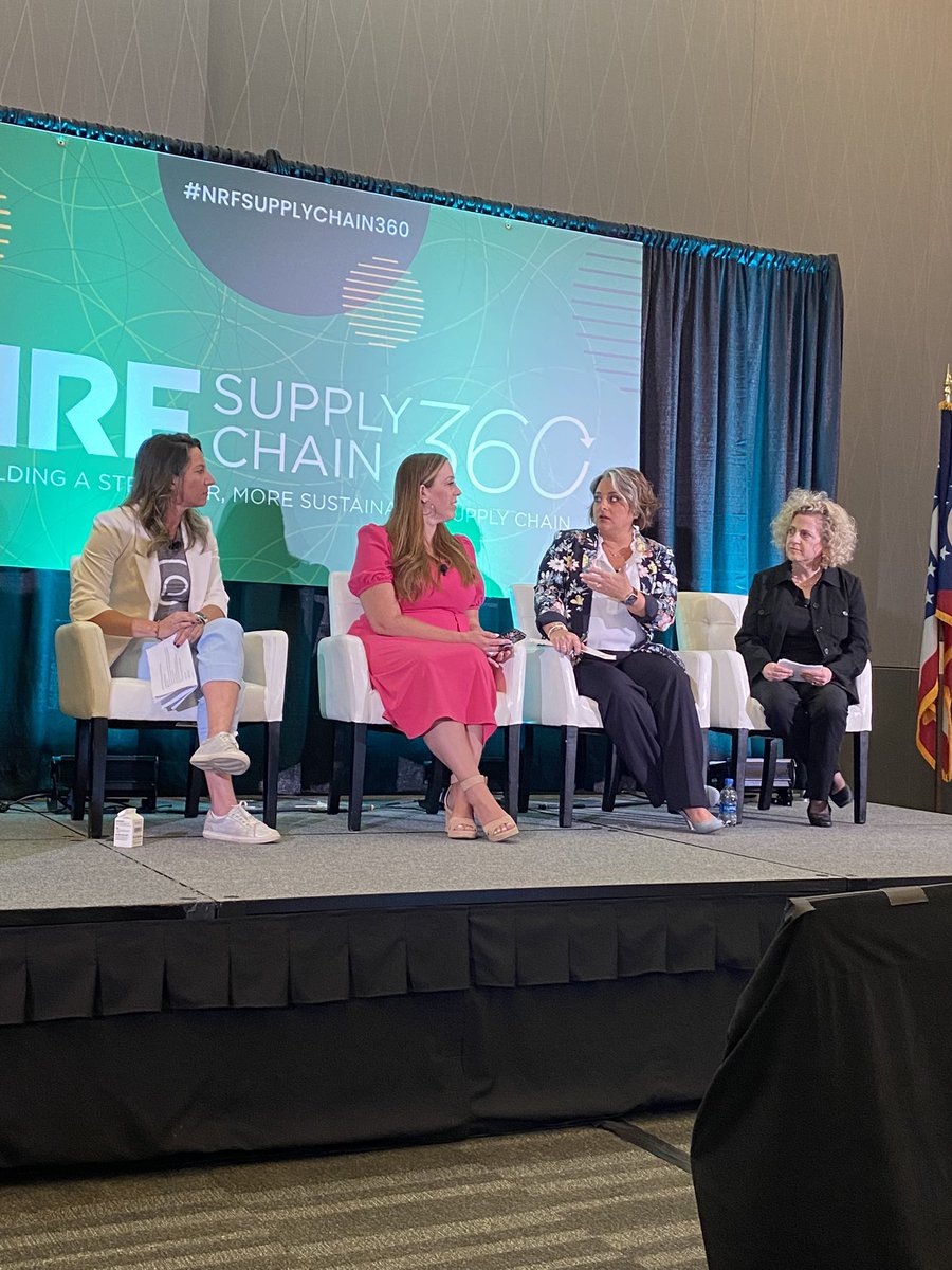 How cool is this all female panel discussing the importance of a connected supply chain? #NRFSupplyChain360 #womeninsupplychain #e2open