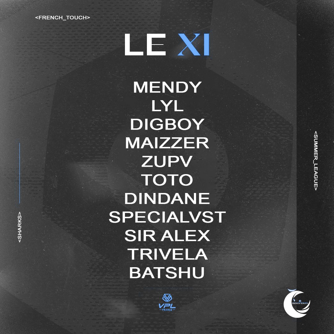 🔥 SummerLeague <a href="/VPLFrance/">VPL FRANCE | XBOX™</a> 🔥

📺twitch.tv/lyl32

⚪️🔵 #FrenchTouch 🦈