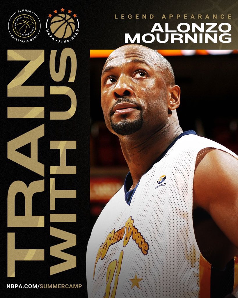 Miami come #TRAINWITHUS at the @theNBPA x @5Starbasketball Camp June 27-30!  Sign up NOW at nbpa.com/summercamp. See you there!
#AlonzoMourning 

@thenbpa
<a href="/5starbasketball/">Five-Star Basketball</a>
<a href="/19nine/">I know</a>
@nba2k
<a href="/Spalding/">Spalding</a>