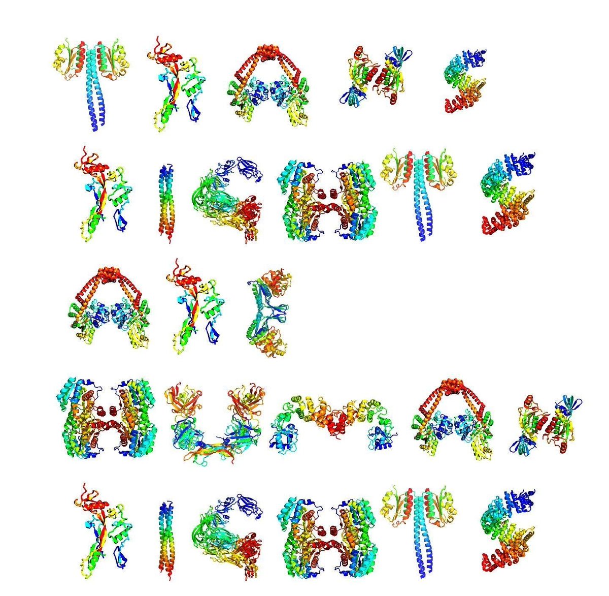 Every so often I rediscover the paper that lists which Protein Structures can be used as letters in the English alphabet: