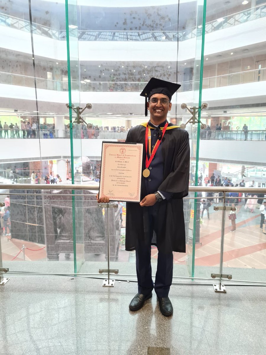 Got the gold medal in Nephrology for dec 2019 session today @ delhi