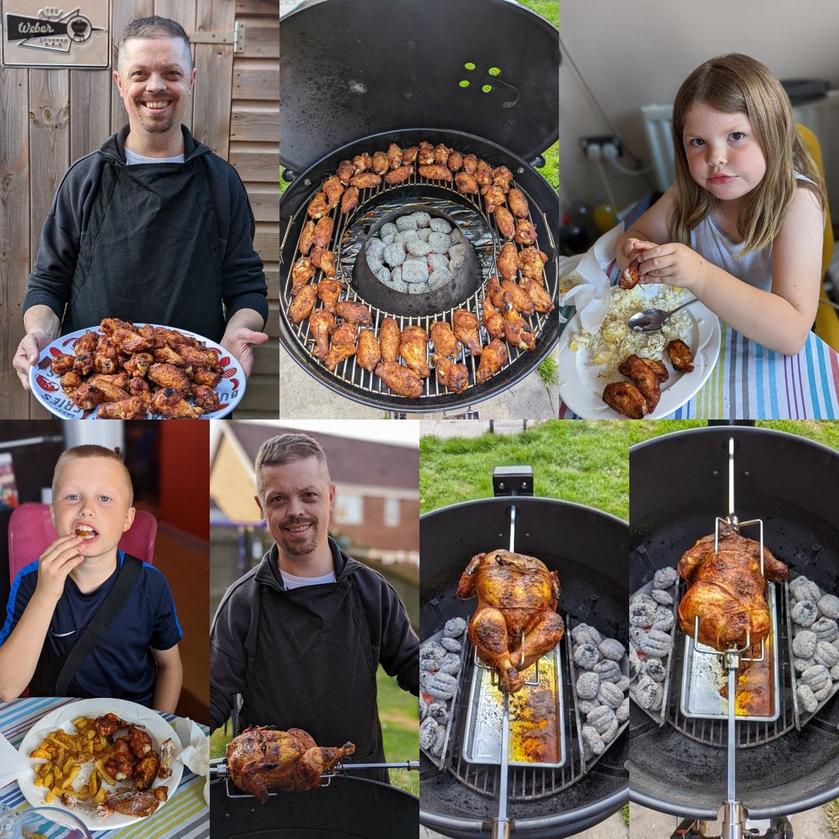 MattDRichards27's tweet photo. Chicken night on the BBQ π Wings and Rotisserie... #angusandoink #chickenwings #WEBER #rotisserie https://t.co/ZRZbnJ1eVG