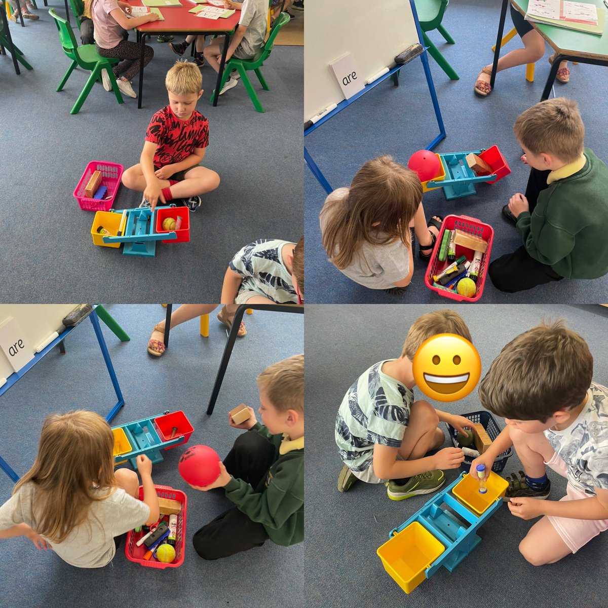 We started learning all about weight and mass today! We decided whether objects were heavier or lighter than one another! ⚖️