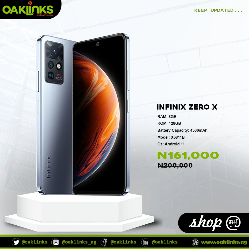 Oaklinksng's tweet photo. Order your original Infinix zero x today on
https://t.co/rp695aq2hJ
We deliver nationwide
#monday
#neweek
#newgoals
#oaklinks
#infinix
#phones
#gadgets
#infinixzerox https://t.co/Hxx8wjXhTN