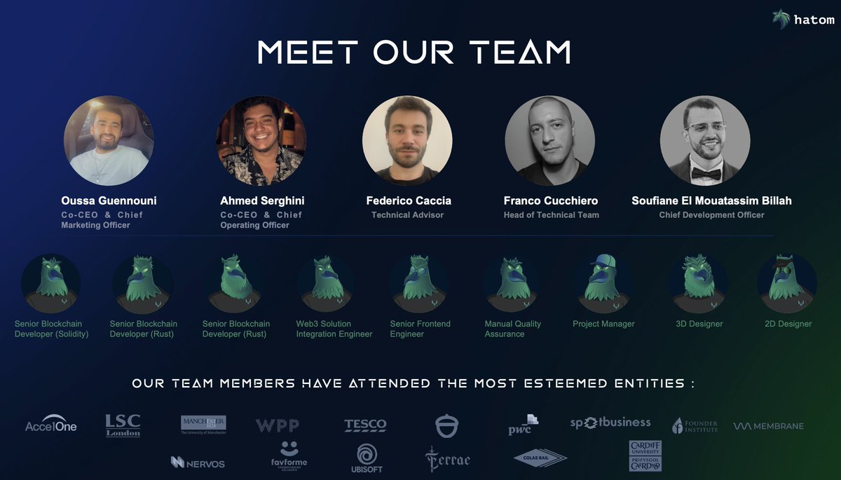 Pablo33x's tweet photo. Yes,dear friends,now I would like to introduce you to the valuable hatom protocol team.
One more comforting piece of information I want to give you is that the team is faithful and has a range of experiences as seen below.⬇️
#HatomArmy $Egld #ElrondNetwork https://t.co/r6E2pCzI4j