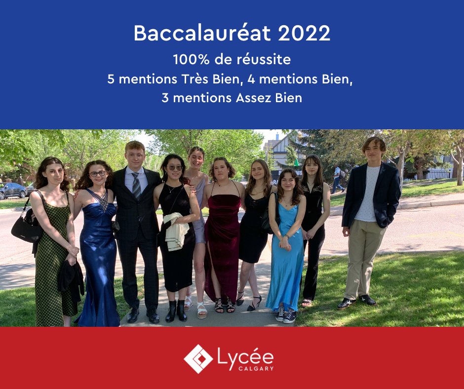 LyceeCalgary's tweet image. We are so very proud of our Grade 12 students and French Baccalaureate results! Congratulations to all - your hard work has paid off! 🎉 #aefeinfo #frenchbac #newgrads #lyceecalgary