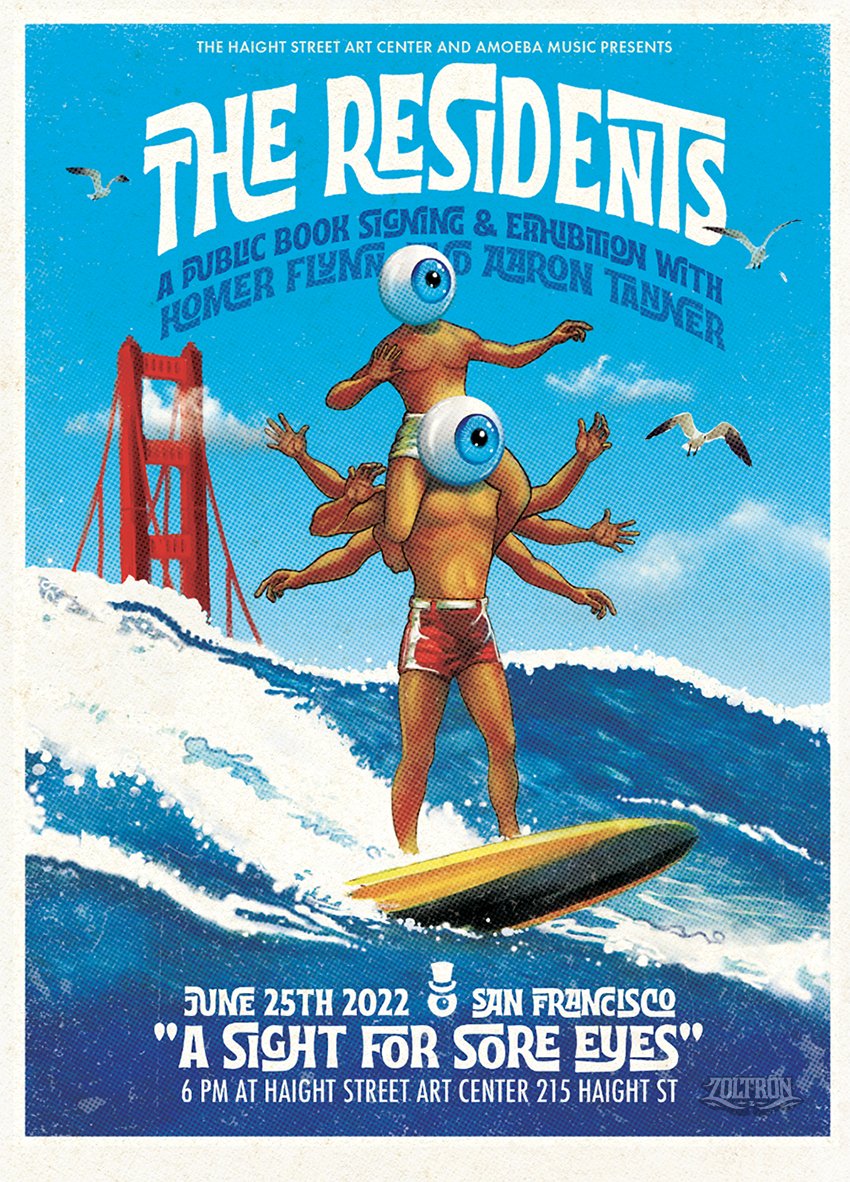 Amoeba San Francisco (@amoebasf) on Twitter photo Amoeba co-presents a book signing of Aaron Tanner’s "@theResidents: A Sight for Sore Eyes, Vol. 1" w/ artist Homer Flynn & the author this Saturday at <a href="/HaightStreetArt/">HaightStreetArt</a> Center! Get the book, <a href="/zoltron/">zoltron</a>'s poster & see an exhibit of rare Residents posters!
🧿: haightstreetart.org/blogs/news/the… Amoeba co-presents a book signing of Aaron Tanner’s "@theResidents: A Sight for Sore Eyes, Vol. 1" w/ artist Homer Flynn & the author this Saturday at <a href="/HaightStreetArt/">HaightStreetArt</a> Center! Get the book, <a href="/zoltron/">zoltron</a>'s poster & see an exhibit of rare Residents posters!
🧿: haightstreetart.org/blogs/news/the…