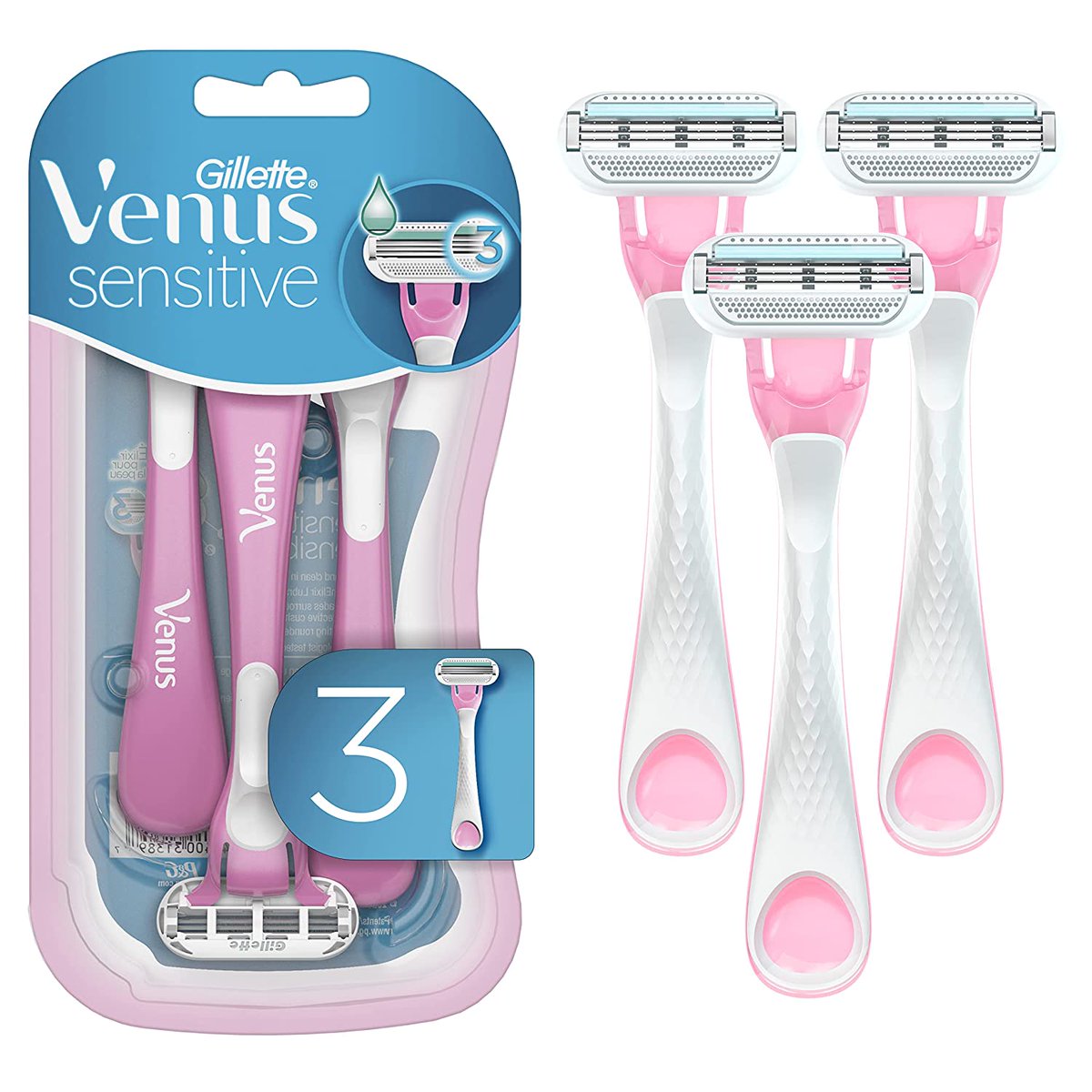 Gillette Venus Sensitive Disposable Razors for Women with Sensitive Skin, 3 Count, Delivers Close Shave with Comfort... 
PRODUCT LINK: amzn.to/3tNplBQ

#razor #venusrezor #disposablerezor #gilletterezor
