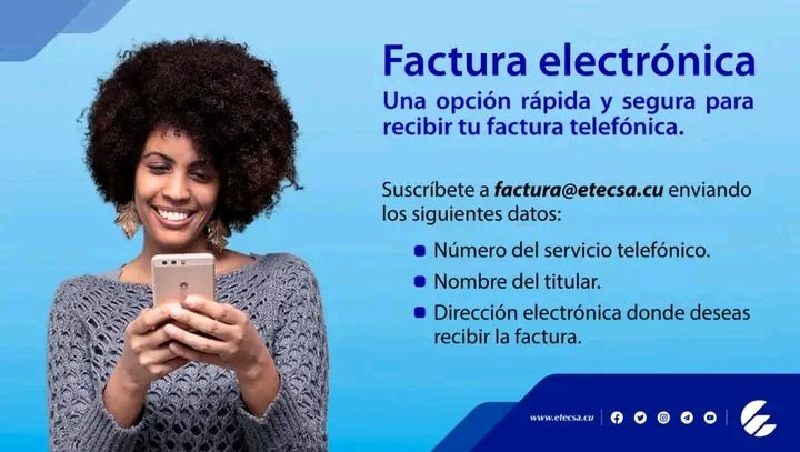 Suscríbete a factura@etecsa.cu #CubaInformatiza #TransformacionDigital