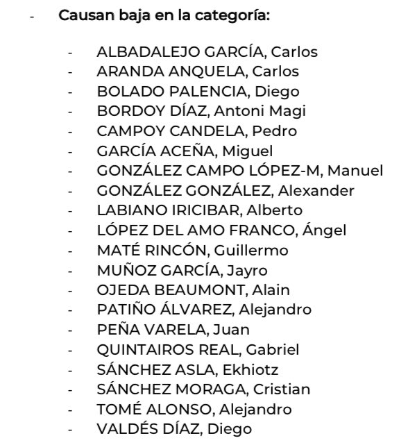 CSchlieffen's tweet photo. Aquí están los ascendidos a 2ª RFEF y los descendidos a 3ª RFEF. Los ascendidos vienen de superar un proceso de selección muy exigente y recibieron hoy la mejor noticia de su vida arbitral. Los descendidos tuvieron la peor llamada que llega a un árbitro en su vida. https://t.co/9nlTB6Ps7o