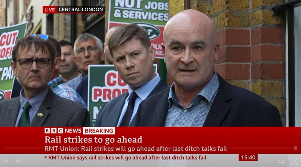 RMTLondon's tweet photo. BBC News right now. 

https://t.co/AUL7k5gvmn https://t.co/GSV9dkOke9