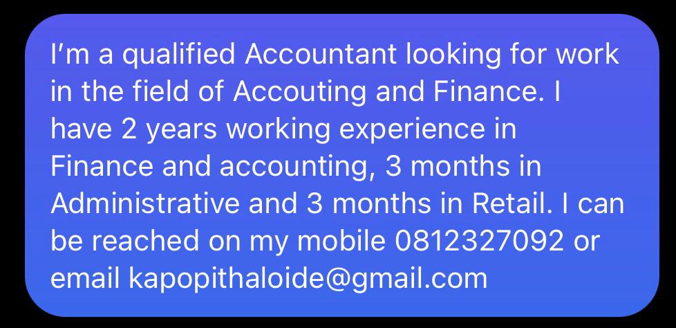 HKalondo's tweet image. Please Rt her Employer might be on your TL