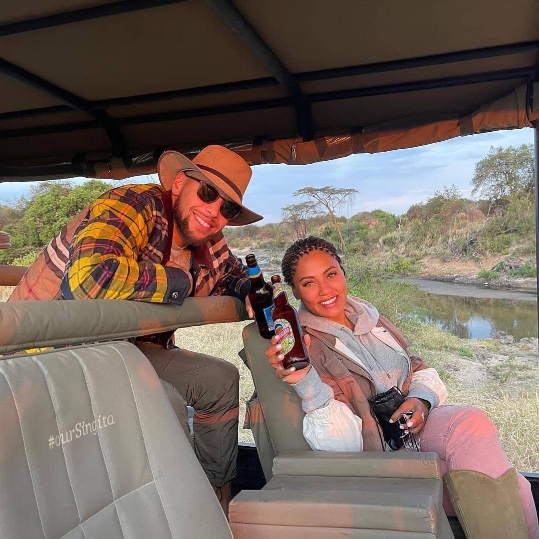 AllTanzanian's tweet photo. Stephen Curry  and his wife, Ayesha celebrated their tenth marriage anniversary at Serengeti National Park #Serengeti #VisitTanzania #TanzaniaUnforgettable https://t.co/AGGz5EA4hN