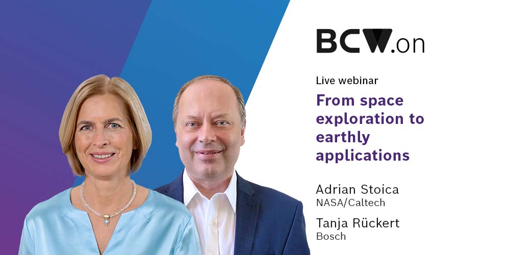 The next #BCWon session with Adrian Stoica from <a href="/NASAJPL/">NASA JPL</a> and <a href="/RueckertTanja/">Tanja Rueckert</a> is just around the corner!
💡 From space exploration to earthly applications  
 📅 June 21 | 4:00 – 4:45 pm CET
 💸 Free &amp; online 👉🏻 bit.ly/3MzQLmf