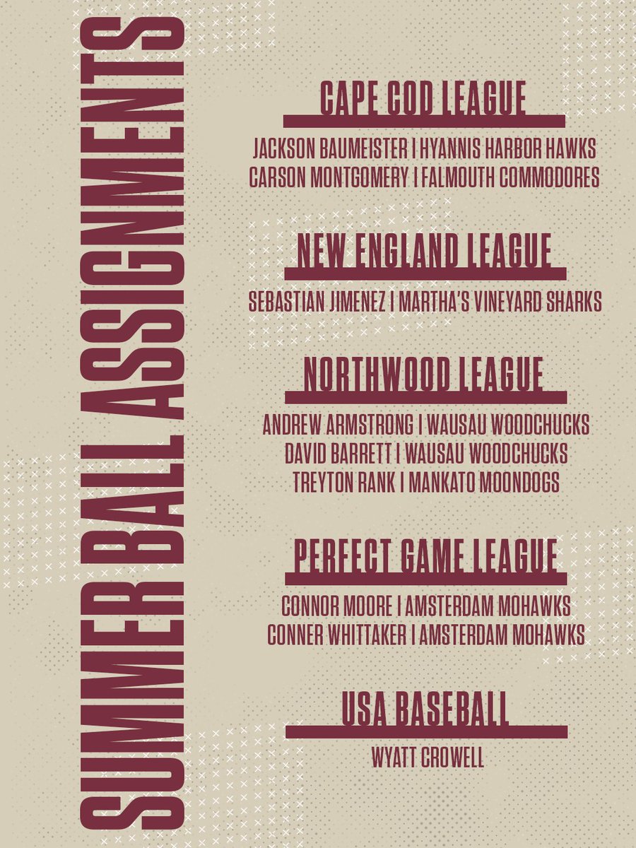 FSUBaseball's tweet photo. Keep up with your #Noles all summer! https://t.co/B2eiyQ6rZn