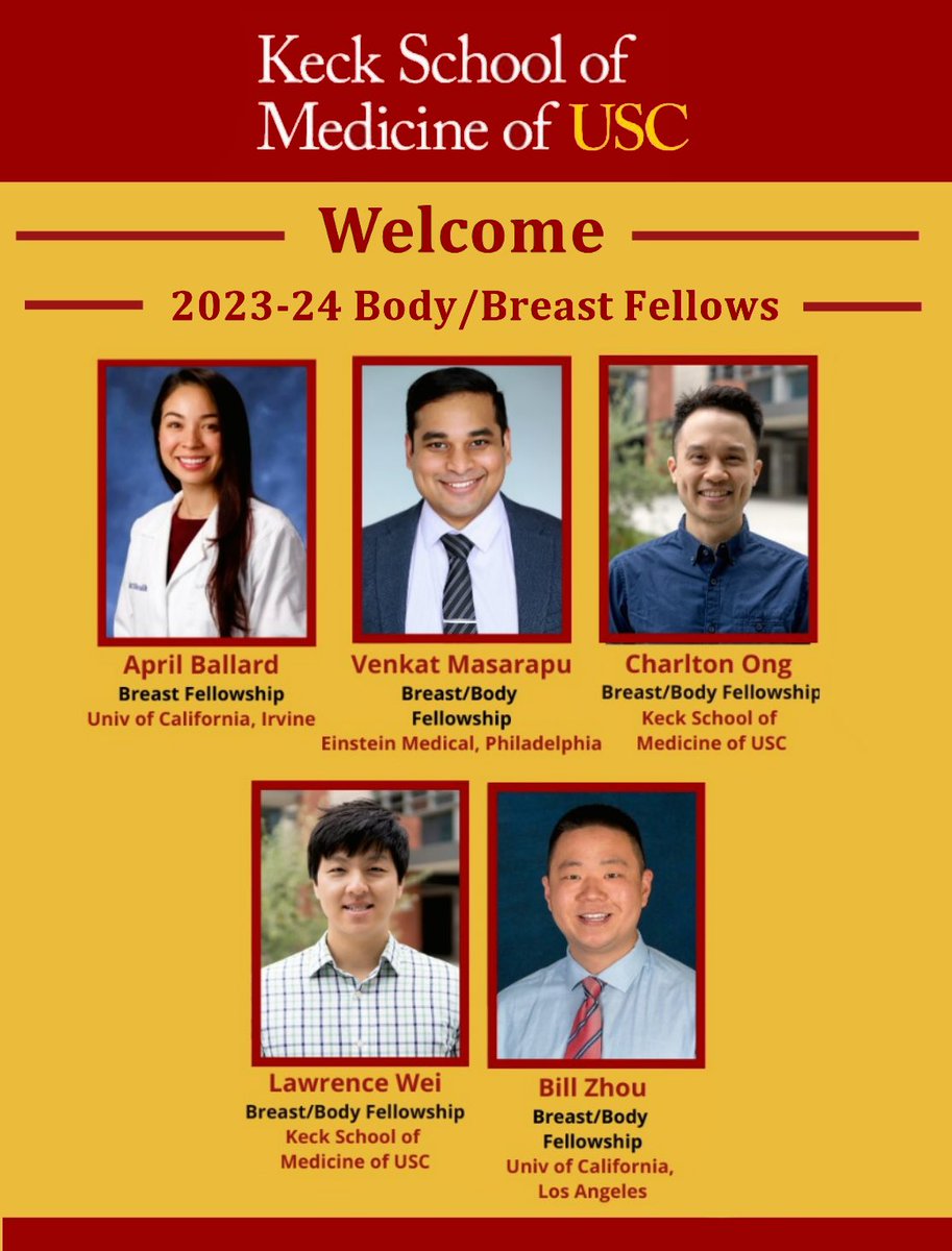 USC Breast Imaging (@uscbreastrads) on Twitter photo Welcome to our 2023-2024 breast and breast/body fellows! Looking forward to working with you all! <a href="/uciradiology/">UCI Radiology</a>
<a href="/UCIradres/">UCI Radiology Residency</a>
<a href="/EinsteinRadRes/">Einstein Radiology Residency</a>
<a href="/RadiologyUcla/">UCLA Radiology</a>
@KeckSchool_USC
<a href="/RadiologyUSC/">Radiology of USC</a>
<a href="/USC_Rads/">USC Radiology Residency</a> Welcome to our 2023-2024 breast and breast/body fellows! Looking forward to working with you all! <a href="/uciradiology/">UCI Radiology</a>
<a href="/UCIradres/">UCI Radiology Residency</a>
<a href="/EinsteinRadRes/">Einstein Radiology Residency</a>
<a href="/RadiologyUcla/">UCLA Radiology</a>
@KeckSchool_USC
<a href="/RadiologyUSC/">Radiology of USC</a>
<a href="/USC_Rads/">USC Radiology Residency</a>