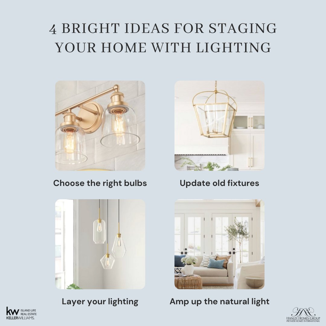 #Staging can make a huge difference in how potential buyers view your home. But it’s not just about the furniture. It’s about the lighting in your home too!

#RealEstateStaging #RealEstate #RealEstateTips #HomeTips #RealEstateDream #DreamHomes #HomeGoals #HomeStagingTips
