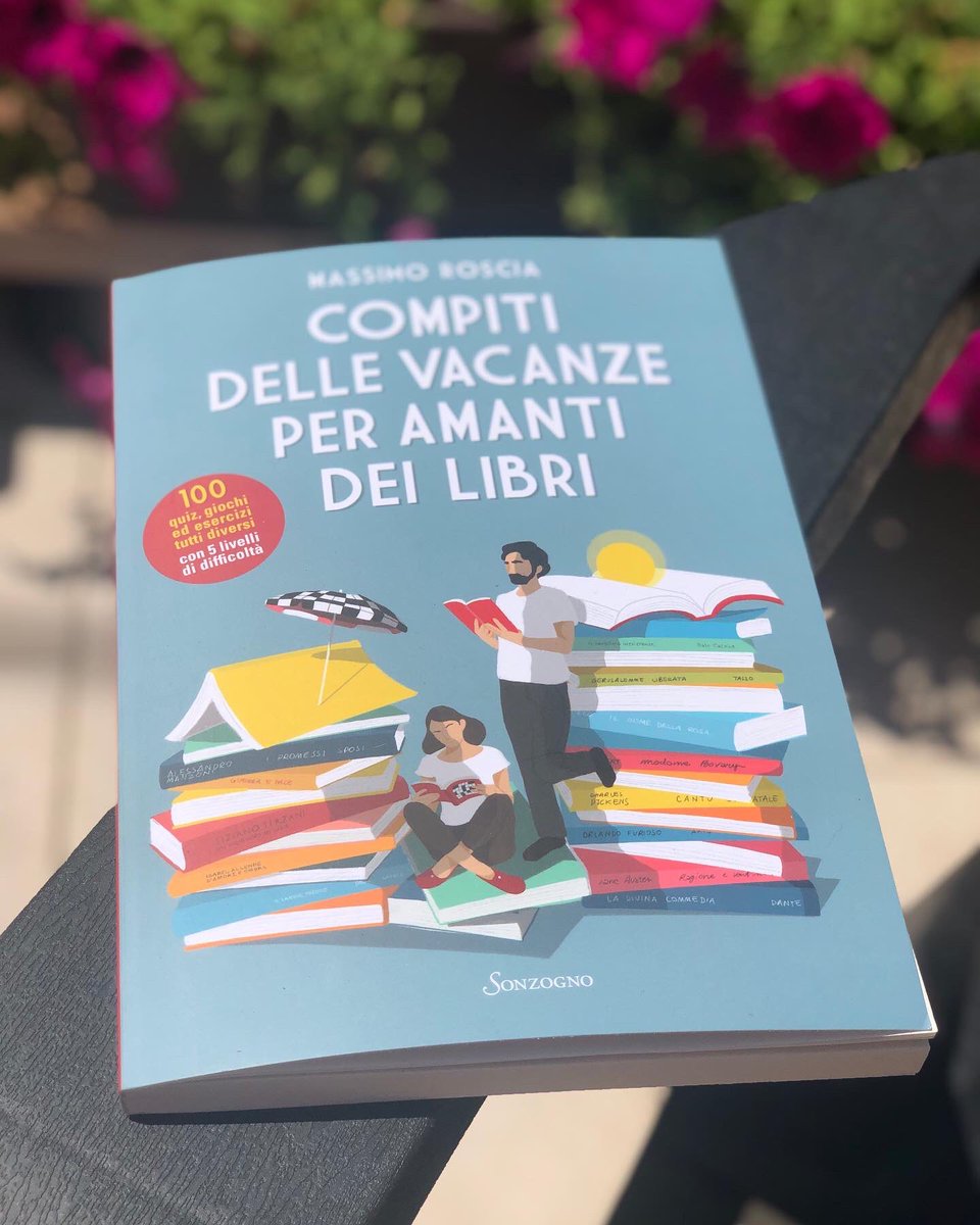 AleFraschini's tweet photo. Compiti delle vacanze per amanti dei #libri di Massimo Roscia, Sonzogno
Spassoso libro pieno di indovinelli, anagrammi. sciarade, cruciverba e tante domande curiose per preparati booklovers, per mettersi in gioco e ricordare le estati della nostra infanzia. #compiti #vacanze https://t.co/dSSHNkx6tl
