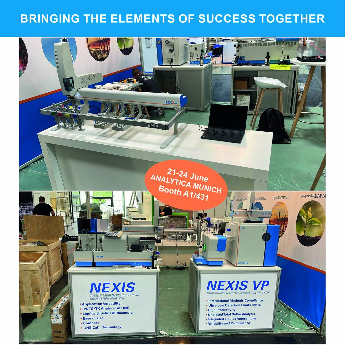 EST_Analytical's tweet photo. Are you looking for the latest advancements in GC sample prep and introduction? Or, are you interested in greater accuracy and precision in your total nitrogen and/or sulfur testing? We can help! Stop by booth A1/431 during  #Analytica2022 on Tuesday, June 21st in Messe Munich. https://t.co/xwEFOlUpCm
