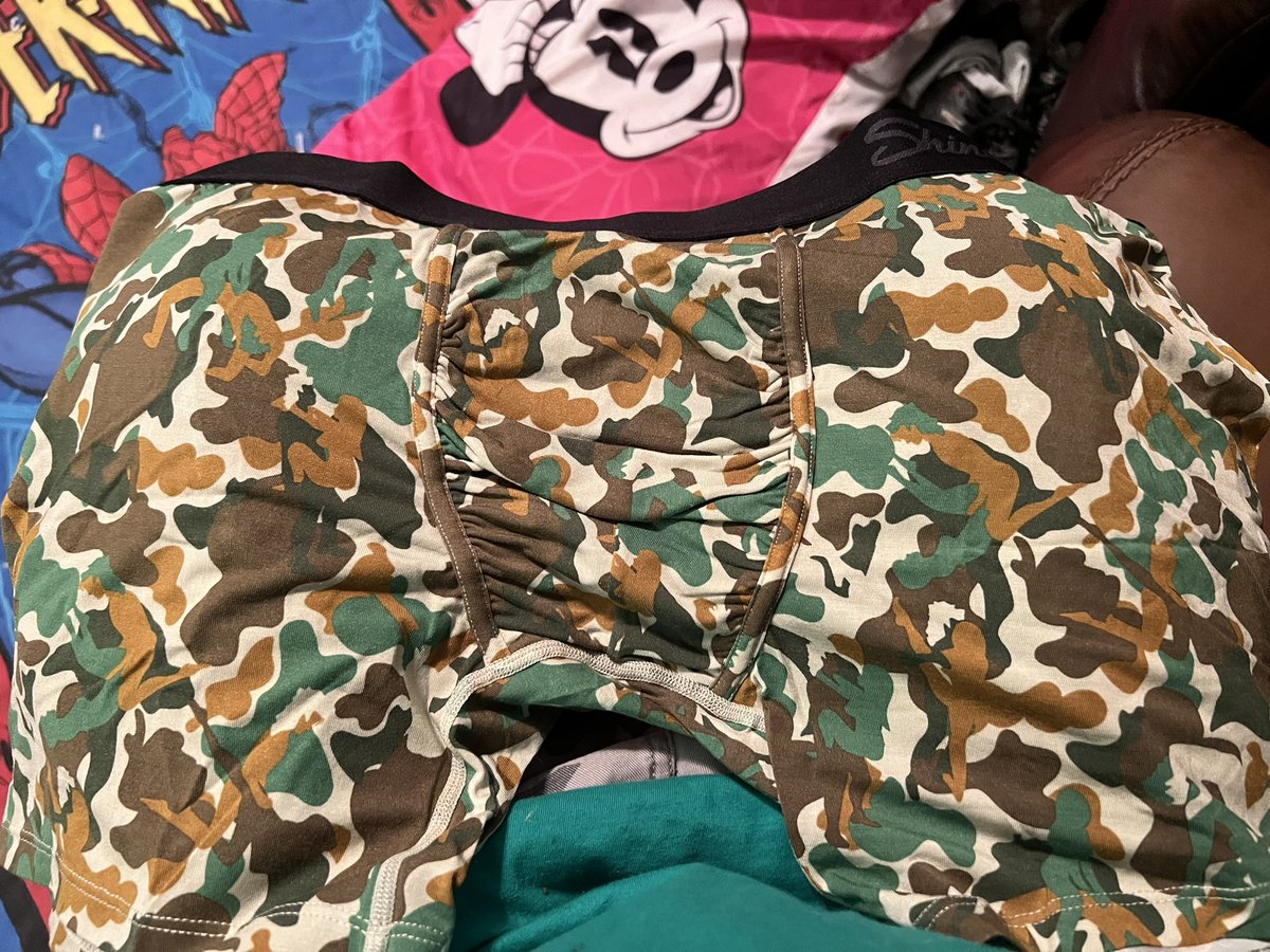 RaiderNationWV's tweet photo. Father’s Day undies from the wife #shinesty zoom in fooks. It ain’t just camo. She gets me lol #RaiderNation https://t.co/IwEdxVHubE