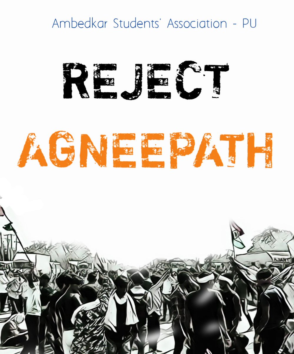pu_asa's tweet photo. Reject Agneepath Bharthi Yojana! https://t.co/kXuzadxoN5