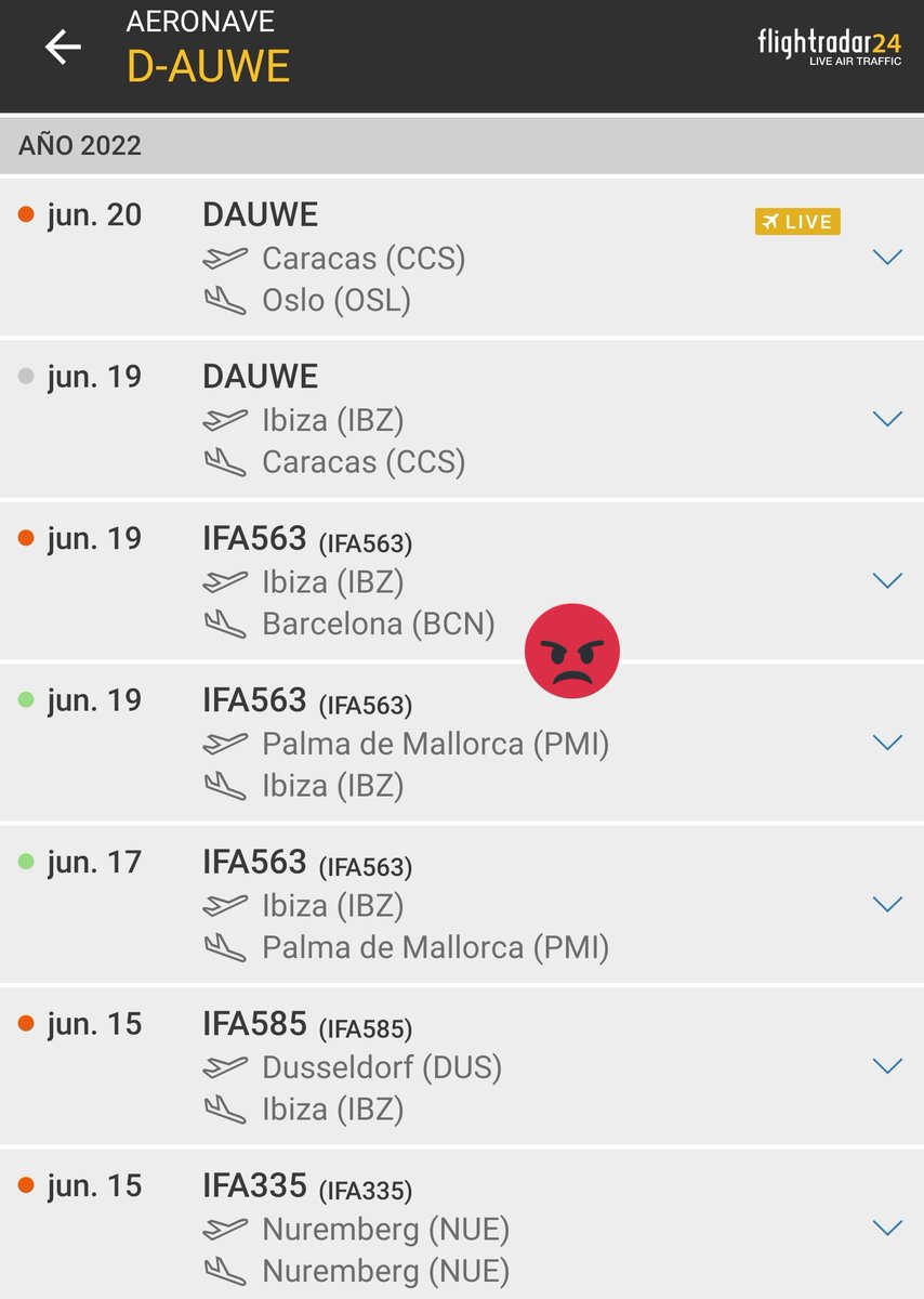 Arr3ch0's tweet photo. El FAI Rent-A-Jet matrícula D-AUWE que llegó ayer a Maiquetía procedente de Ibiza salió hace minutos indicando destino Oslo, Noruega.
#DAUWE https://t.co/FmTl8yYdLU