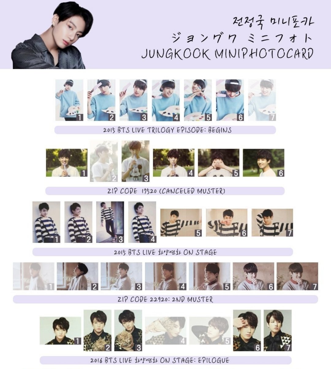 BTS ジョングク 2ND MUSTER ZIP CODE 22920ミニフォト