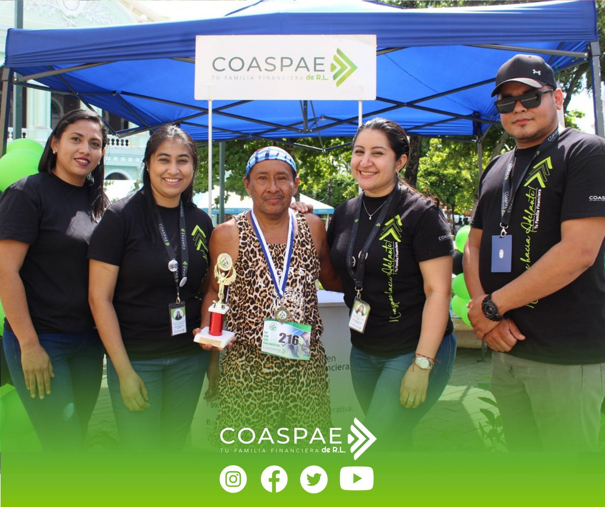 coaspaerl's tweet photo. COASPAE de R.L a través de agencia de Santa Ana auspició la segunda edición de la maratón a beneficio de la ASOCIACIÓN SANGRE VERDE en Santa Ana.  Además, se hizo entrega de árboles, en el marco de la campaña REFORESTACIÓN COASPAE 
COASPAE de R.L. Tu Familia Financiera. https://t.co/rhyJtT9gev