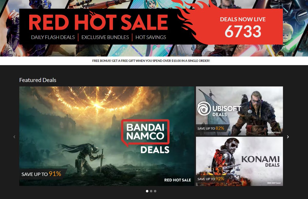 Wario64's tweet photo. Red Hot Sale on Fanatical (thousands of games on sale) https://t.co/BbsnzjNwlv #ad https://t.co/gRlFfB0H7A