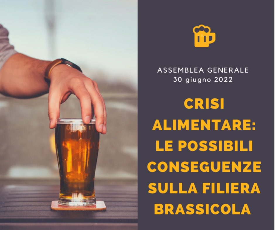 AssoCervisia's tweet image. ++CONVOCAZIONE ASSEMBLEA++ #30giugno2022
Si porta a conoscenza di tutti i soci che è convocata l’annuale #AssembleaGenerale dei soci dell’Associazione Nazionale Filiera Brassicola e Agroalimentare Cervisia 30 giugno 2022 alle ore 19:00 a Roma.
#assocervisia #filiera #news