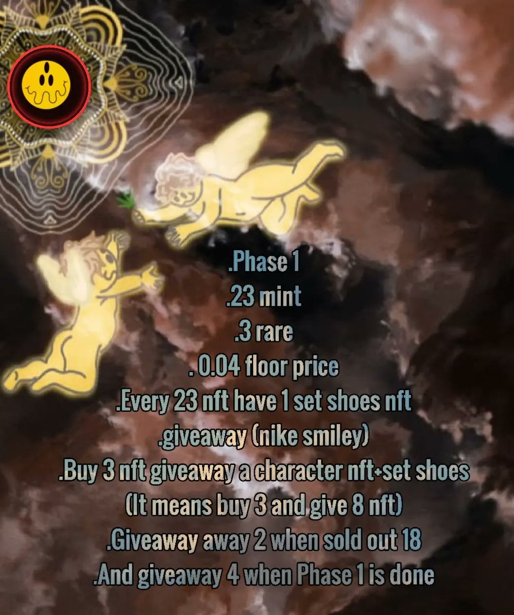 🔥🔥

.....
...
..
.
ROAD MAP FOR PHASE 1
AND OUR DESCRIPTION
FOR SMILEY FACE CHARACTER
.
..
....
......
PLEASE CHECK &amp; SUPPORT US
WE NEED YOUR SUPPORT 🔥❤️
.
.
Tags : 
#nft #nftstudioteam #nftbuyers 
#nfts #nftartwork #nftopensea 
#nftcreator #NFTCommuntiy 
#nftartist