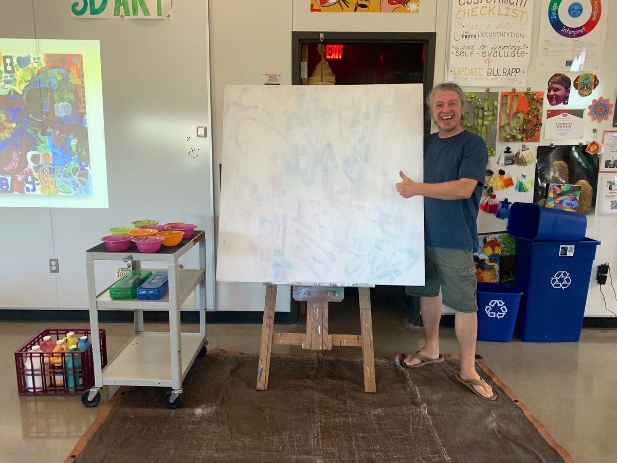 Today starts our Summer Bridge mural with @makemarks77! Can’t wait to see what our kids create 🎨