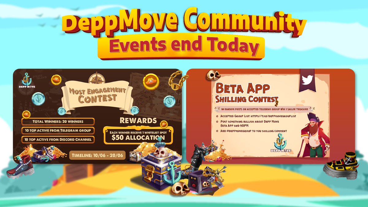 deppmove's tweet photo. Do you know that SPOTS ARE extremely VALUABLE...!!??
Hurry up and grab the last opportunities to own Whitelist Spots.
🔸 Engagement Contest:https://t.co/7PptSydTou
🔸 Shilling Contest: https://t.co/15GBKFXBhQ
#MoveToEarn #m2e #Move2Earn #Metaverse #DEPPMOVE $DEPP https://t.co/LG1czX03hu