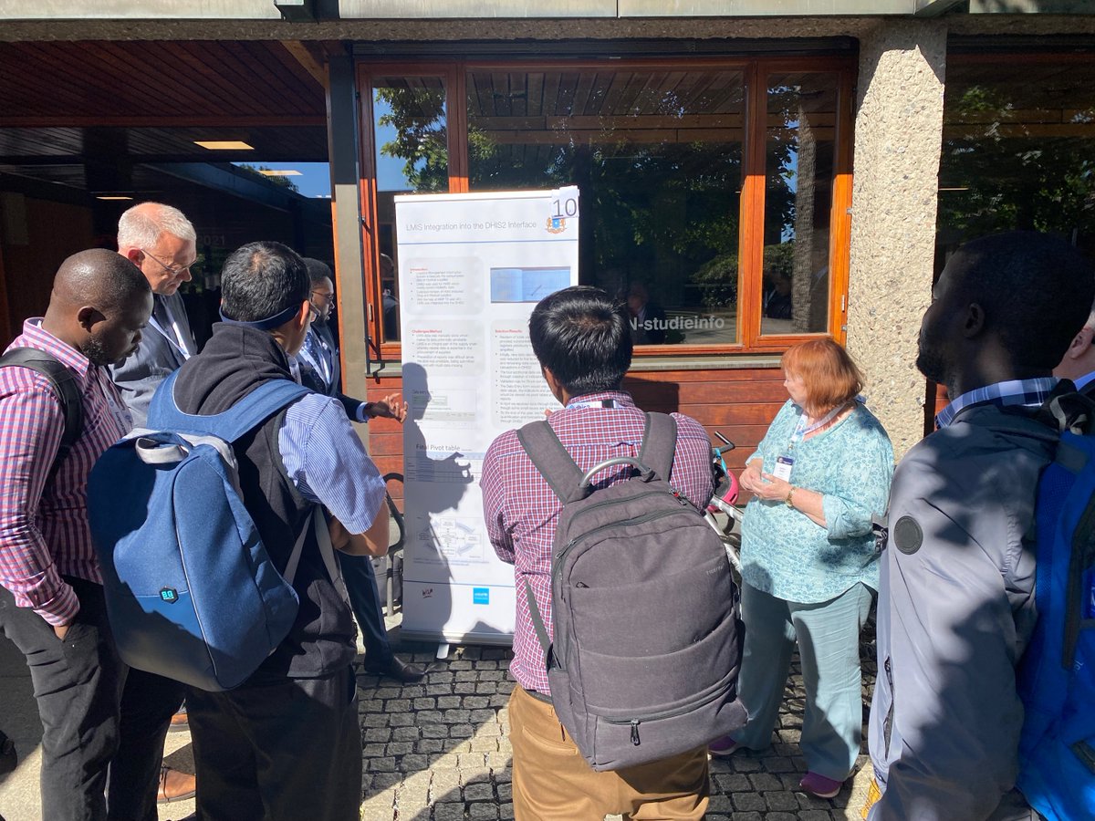 HISP_SA_'s tweet image. Norah Stoops – our Senior Project Manager doing a poster presentation on LMIS integration into #DHIS2 interface. 

#BuildingBetterLivesTogether #dac2022