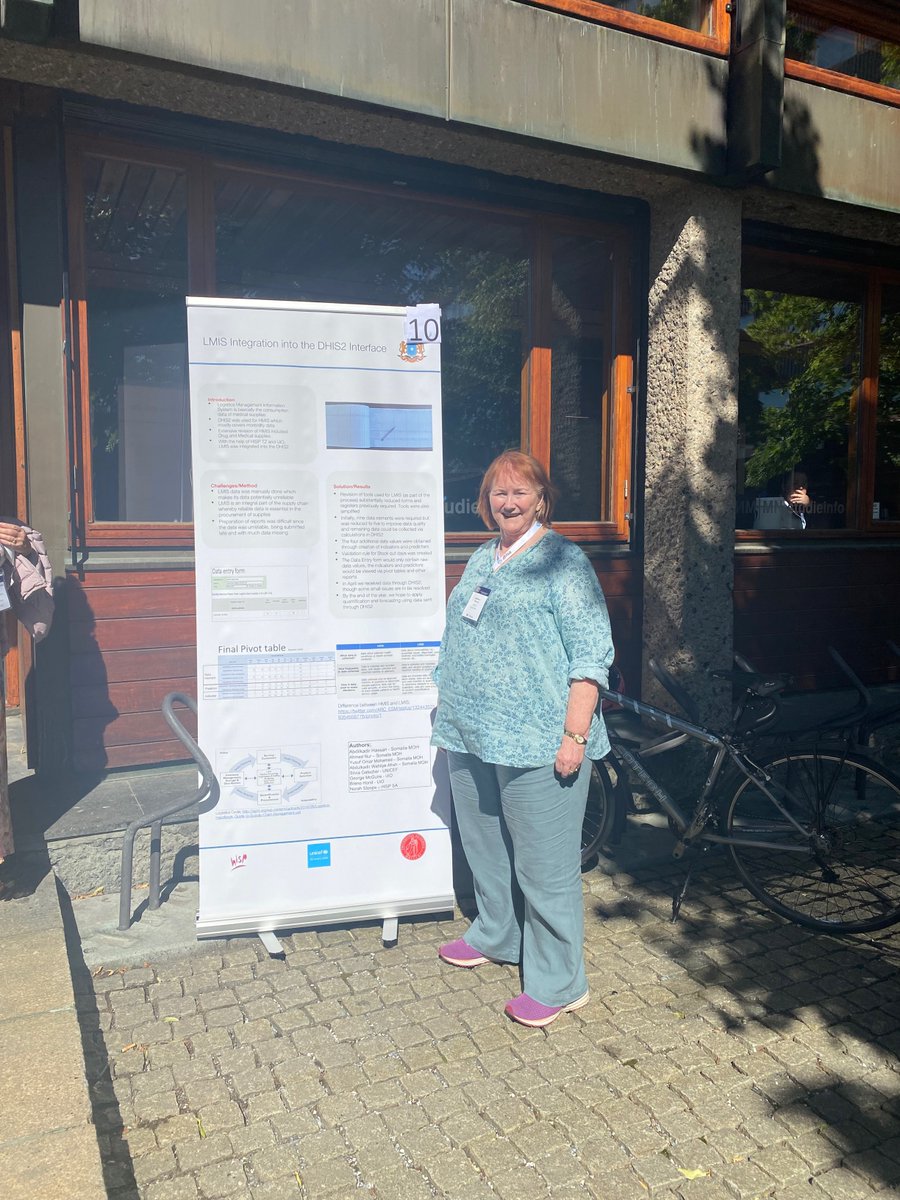 HISP_SA_'s tweet image. Norah Stoops – our Senior Project Manager doing a poster presentation on LMIS integration into #DHIS2 interface. 

#BuildingBetterLivesTogether #dac2022