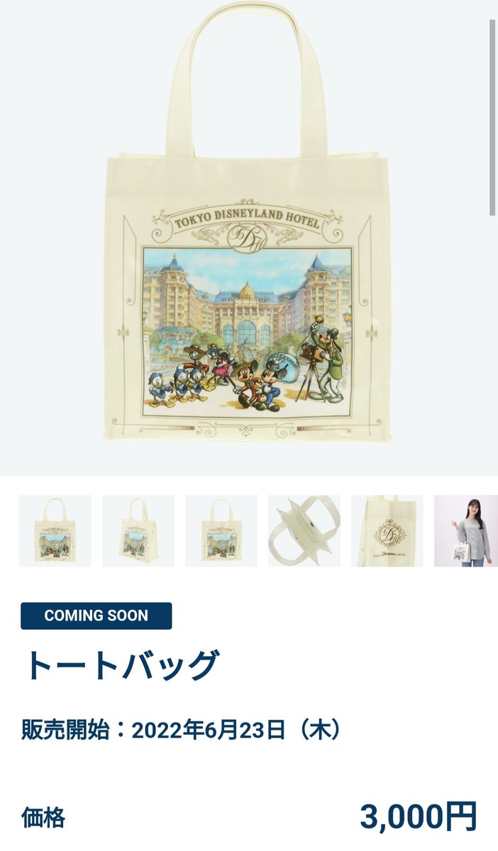 ディズニーランドホテル トートバッグ トートバッグ（ディズニーランドホテルグッズ）| キャステル | CASTEL