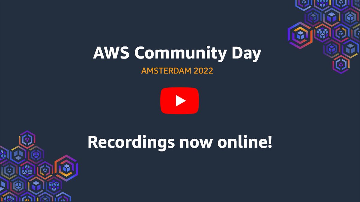 The recordings of last week's AWS Community Day Amsterdam 2022 are now online!

youtube.com/playlist?list=…