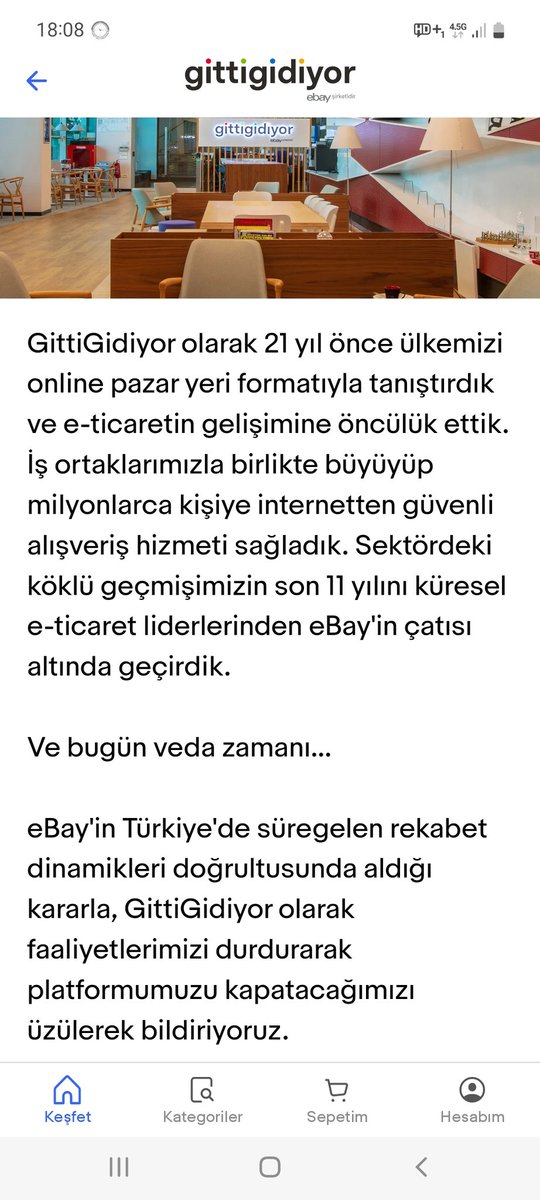 Ve adının kaderini yaşar... Gittigidiyor da gider.