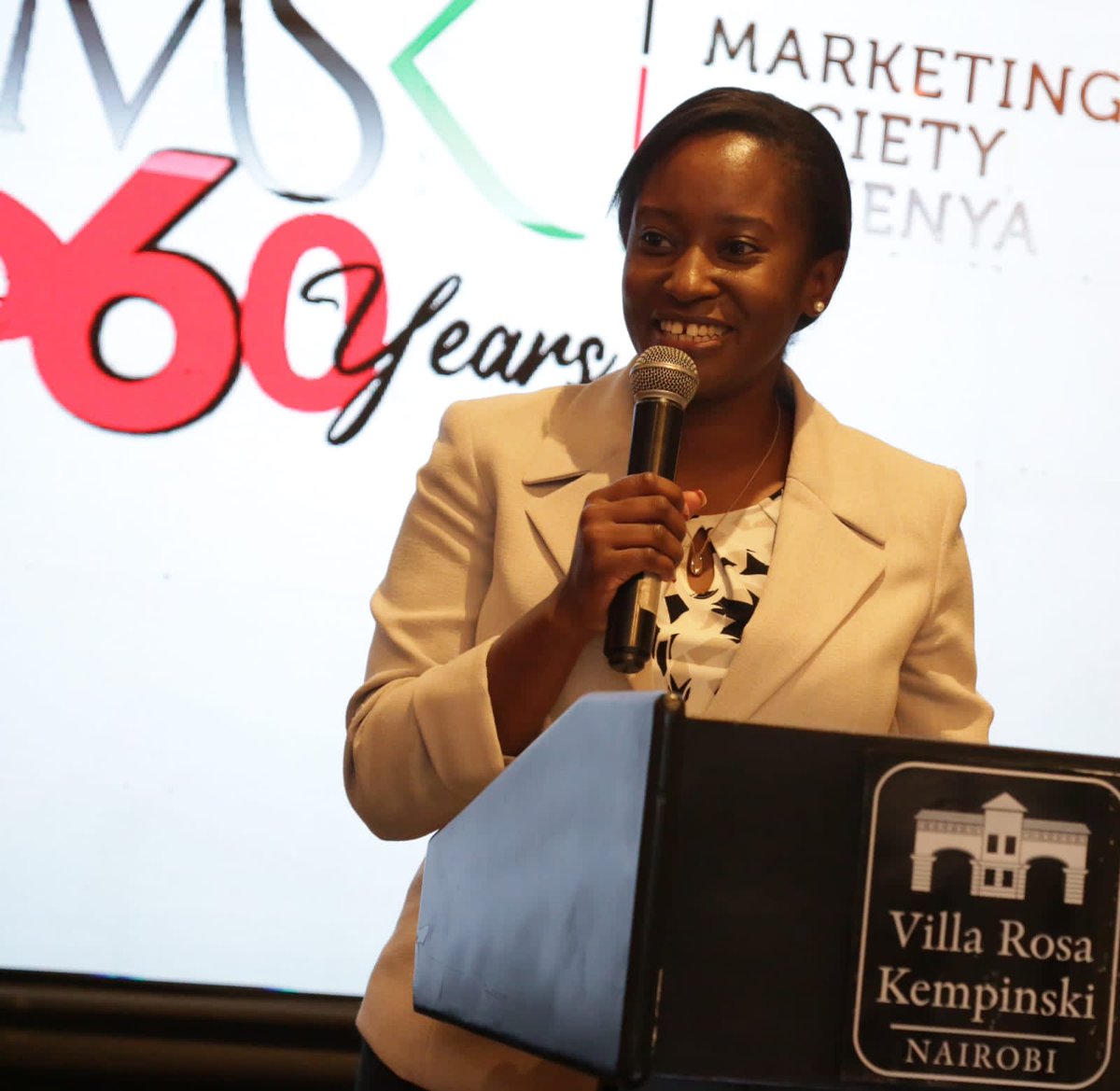 MaureenMbaka1's tweet photo. 1/2 Was honored to represent our CS @mucheru at the @msk_kenya Future Leadership Symposium. The theme of this year’s first #MarketersSummit2022 is ‘Future-nomics – Marketing in the new global economy’, a timely conversation in this #digital era. https://t.co/5w7S5SnCYY