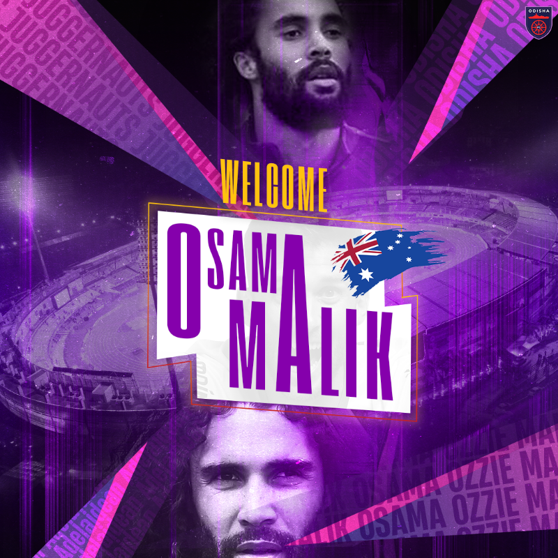 OdishaFC's tweet photo. 🚨NEW JUGGERNAUT INCOMING🚨

The Juggernauts have secured the services of Australian player, Osama Malik on a year-long deal with the club. ✍️🟣

#OdishaFC || #AmaTeamAmaGame || #WelcomeOsama || #OsamaMalik