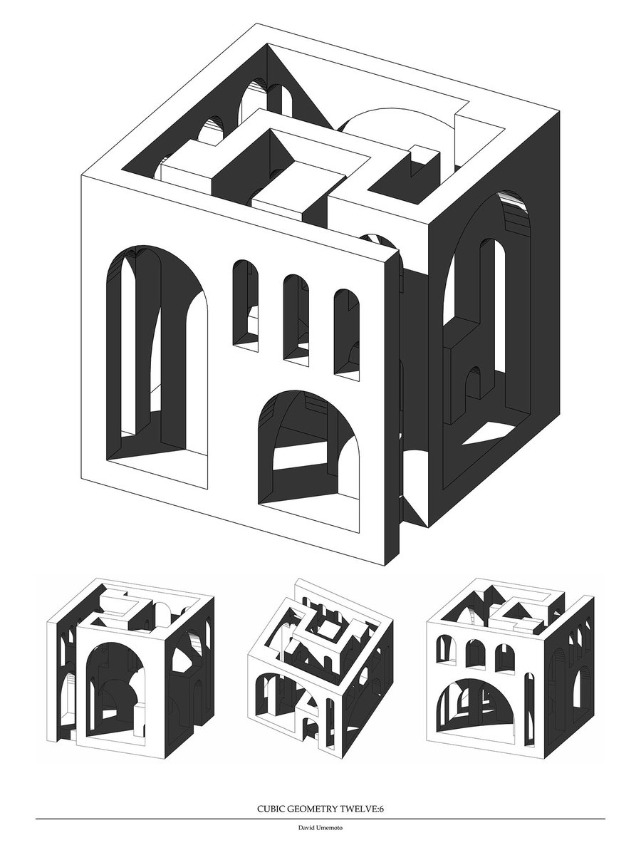 DavidUmemoto's tweet image. Cubic Geometry Twelve:6
.
#architecturedrawing #paperarchitecture