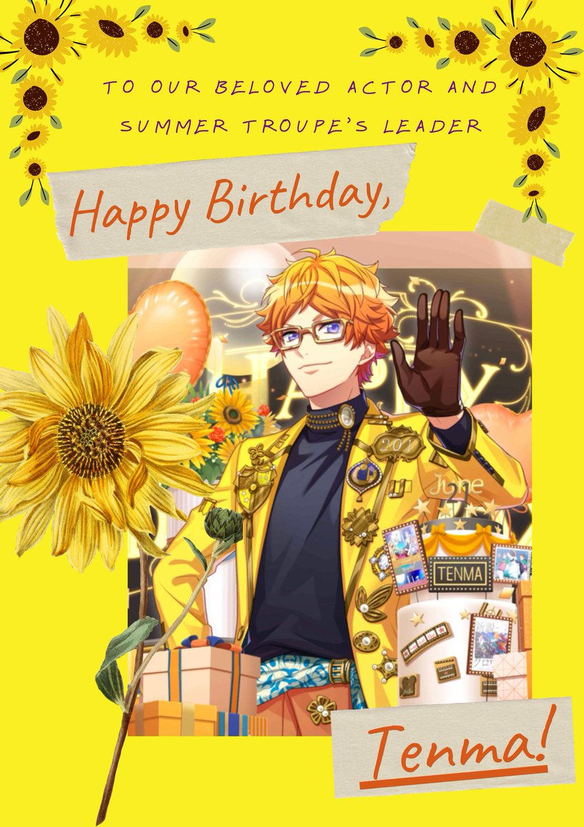 [JUNE BIRTHDAY]

Happy birthday, Tenma-kun! Cannot wait for the day you reached your dreams as an actor!