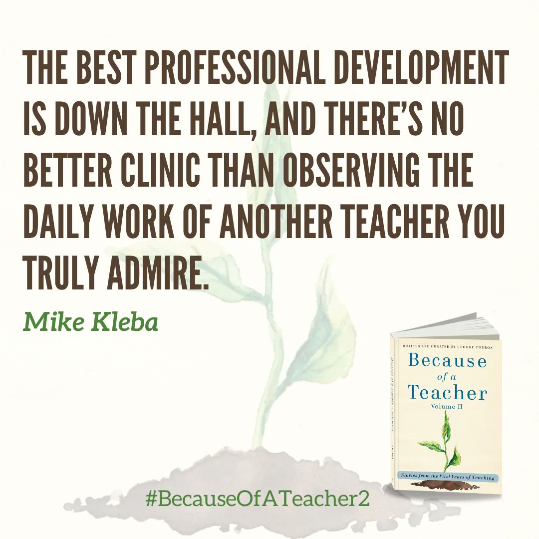 #BecauseOfATeacher Volume II is here! Check it out in this week's email!

Something Personal, Professional, and Profound - (Email #113) buff.ly/3bc6D0w